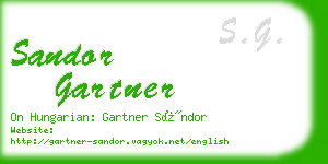 sandor gartner business card